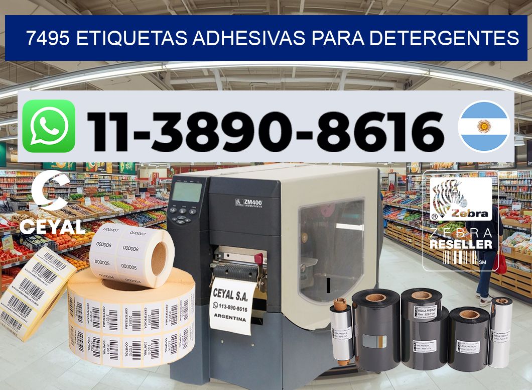 7495 Etiquetas adhesivas para detergentes