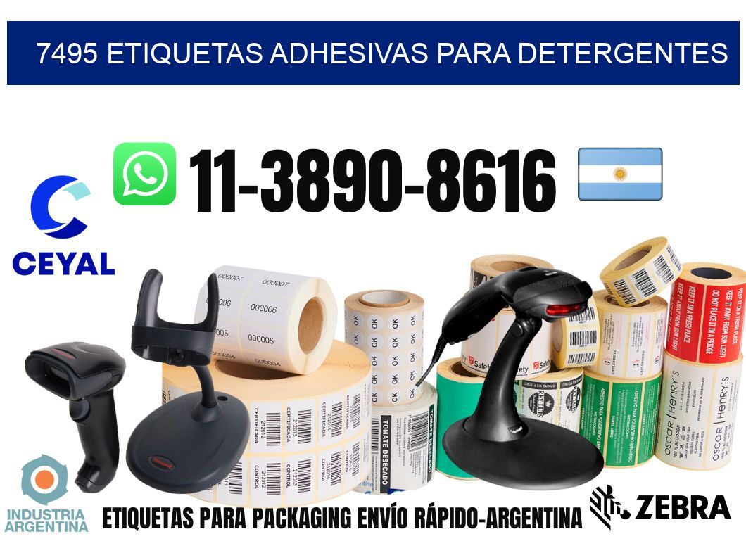 7495 Etiquetas adhesivas para detergentes