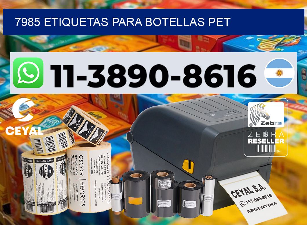 7985 Etiquetas para botellas PET