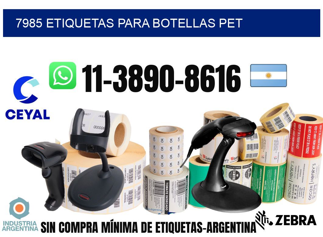 7985 Etiquetas para botellas PET