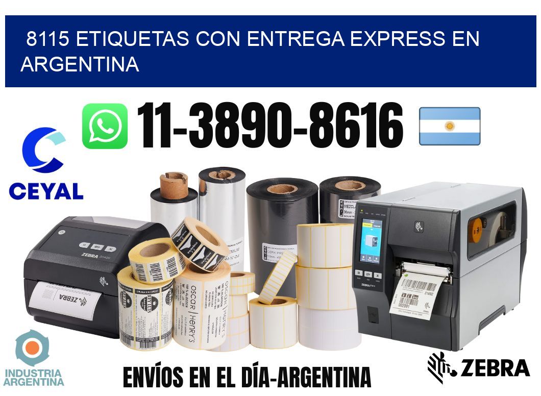 8115 Etiquetas con entrega express en Argentina