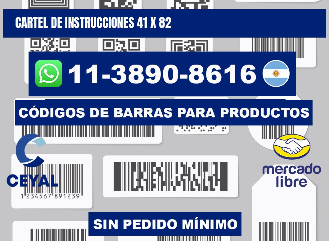 Cartel de instrucciones 41 x 82