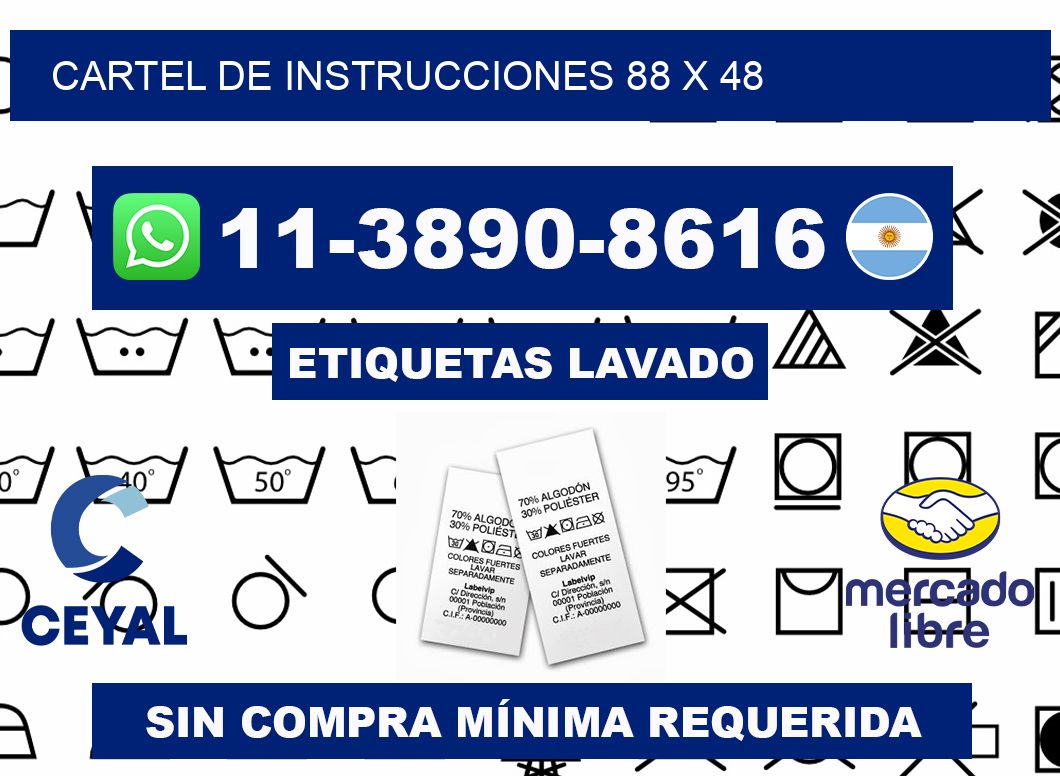 Cartel de instrucciones 88 x 48