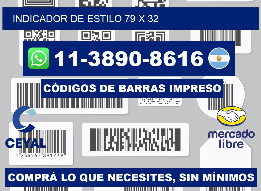 Indicador de estilo 79 x 32