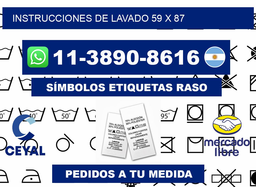 Instrucciones de lavado 59 x 87