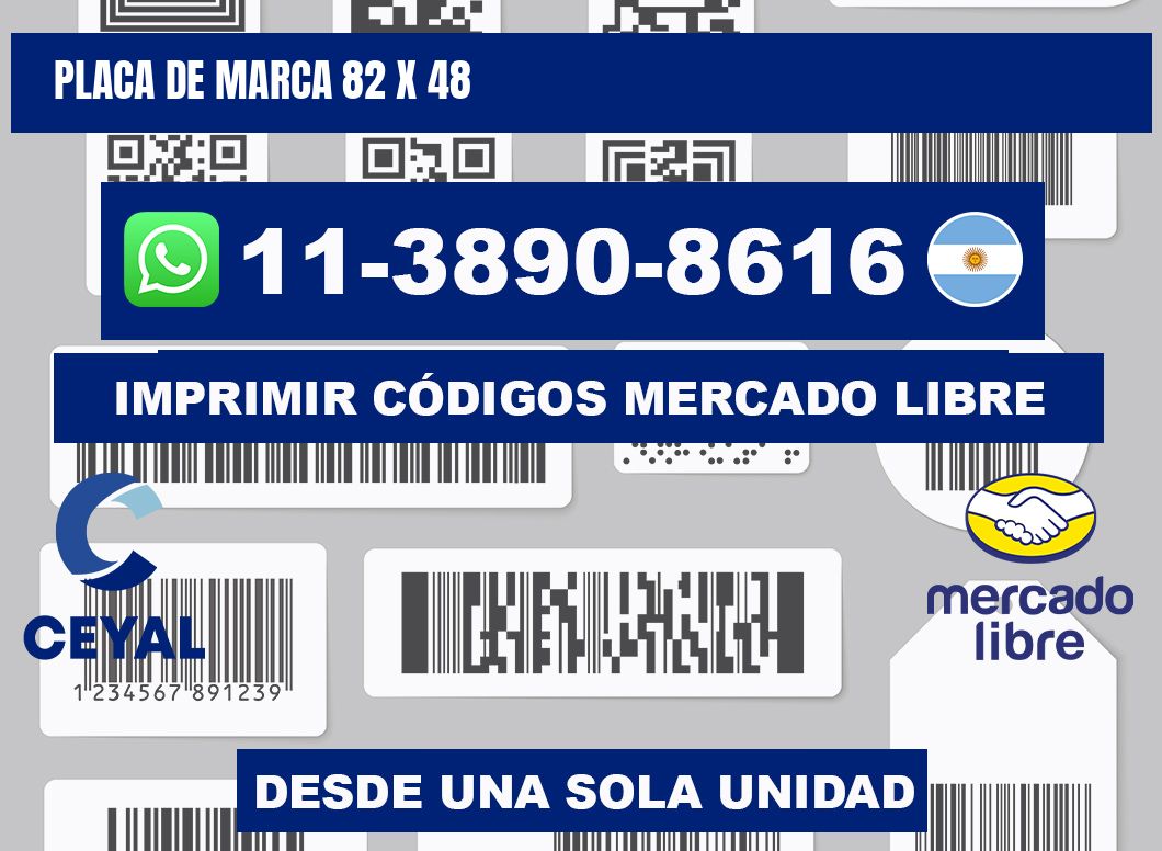 Placa de marca 82 x 48