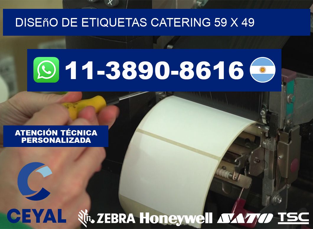 diseño de etiquetas catering 59 x 49
