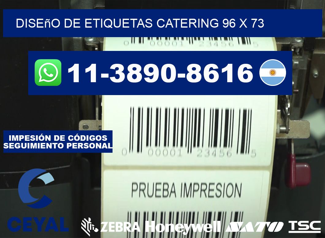 diseño de etiquetas catering 96 x 73