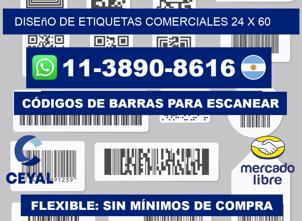 diseño de etiquetas comerciales 24 x 60