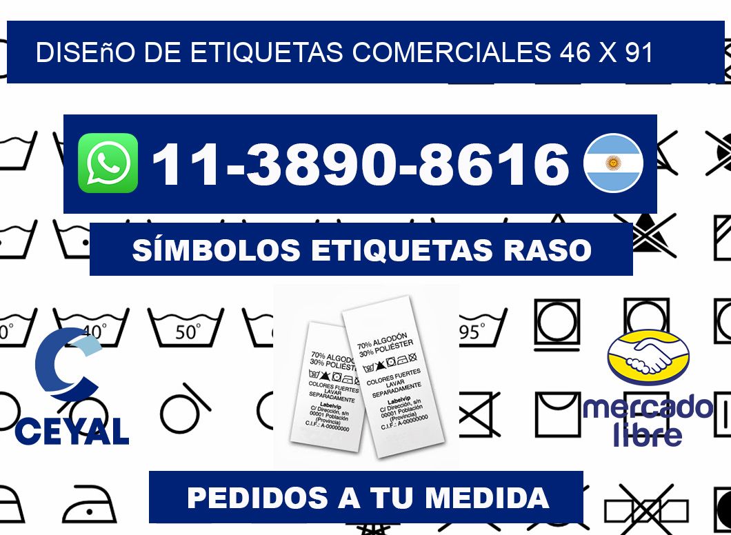 diseño de etiquetas comerciales 46 x 91