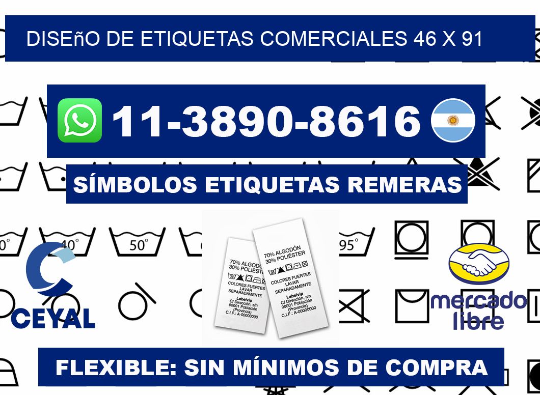 diseño de etiquetas comerciales 46 x 91