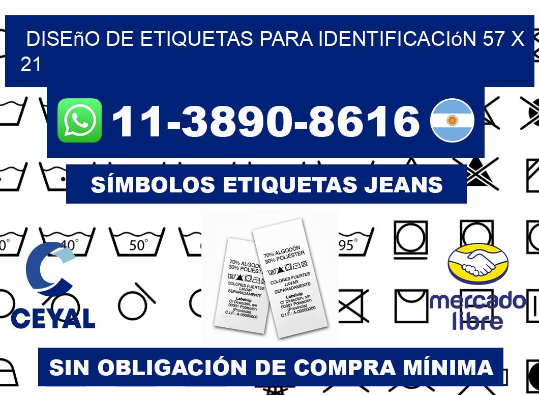 diseño de etiquetas para identificación 57 x 21