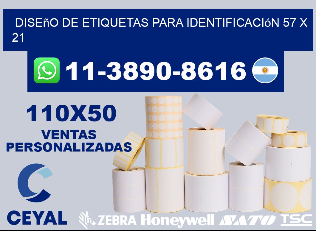 diseño de etiquetas para identificación 57 x 21