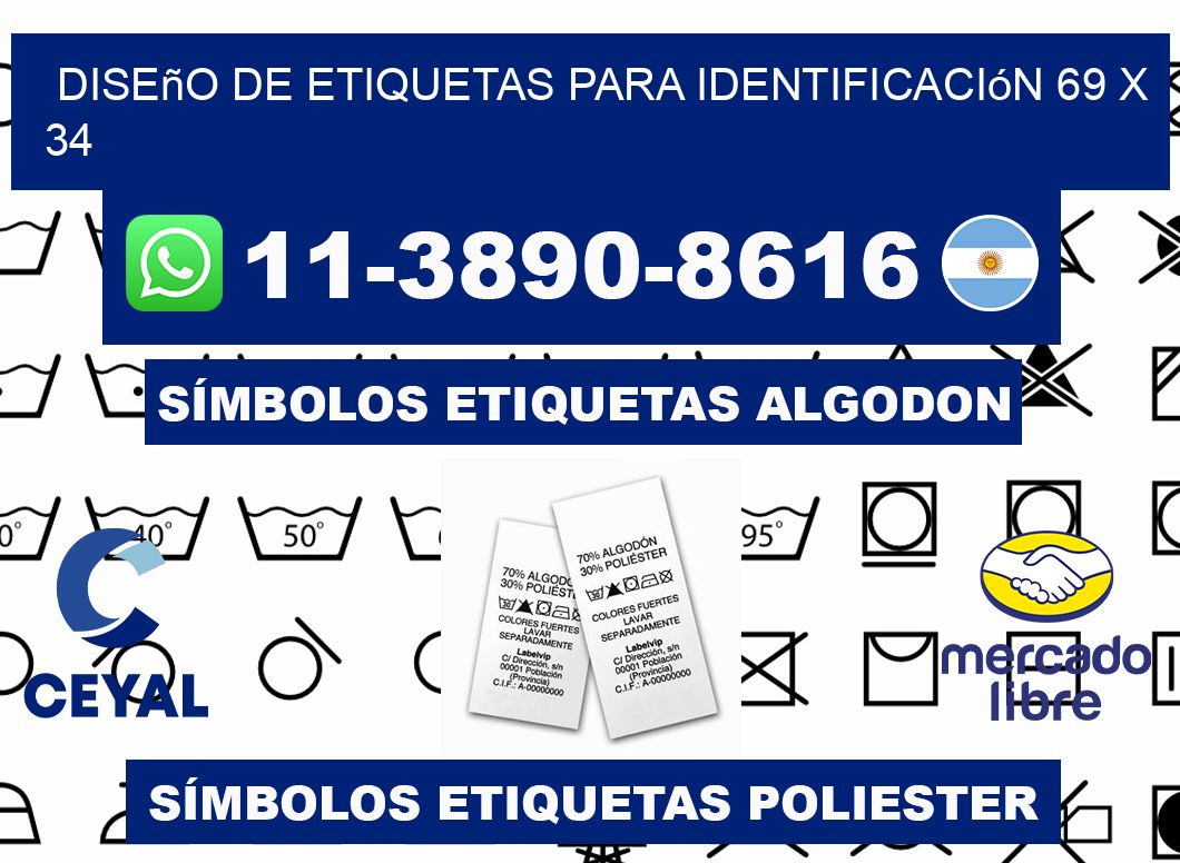 diseño de etiquetas para identificación 69 x 34