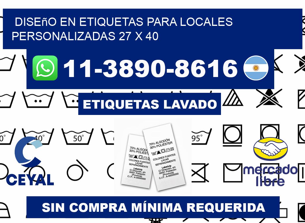 diseño en etiquetas para locales personalizadas 27 x 40