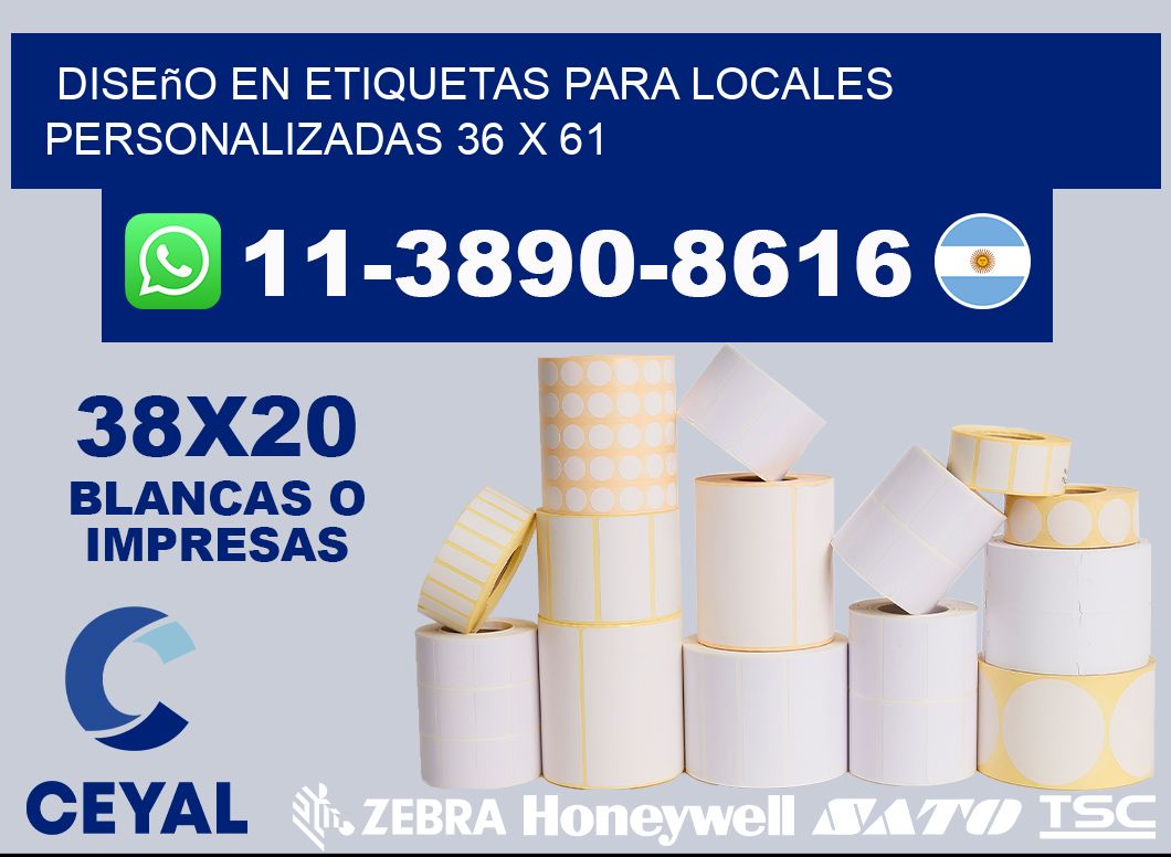 diseño en etiquetas para locales personalizadas 36 x 61