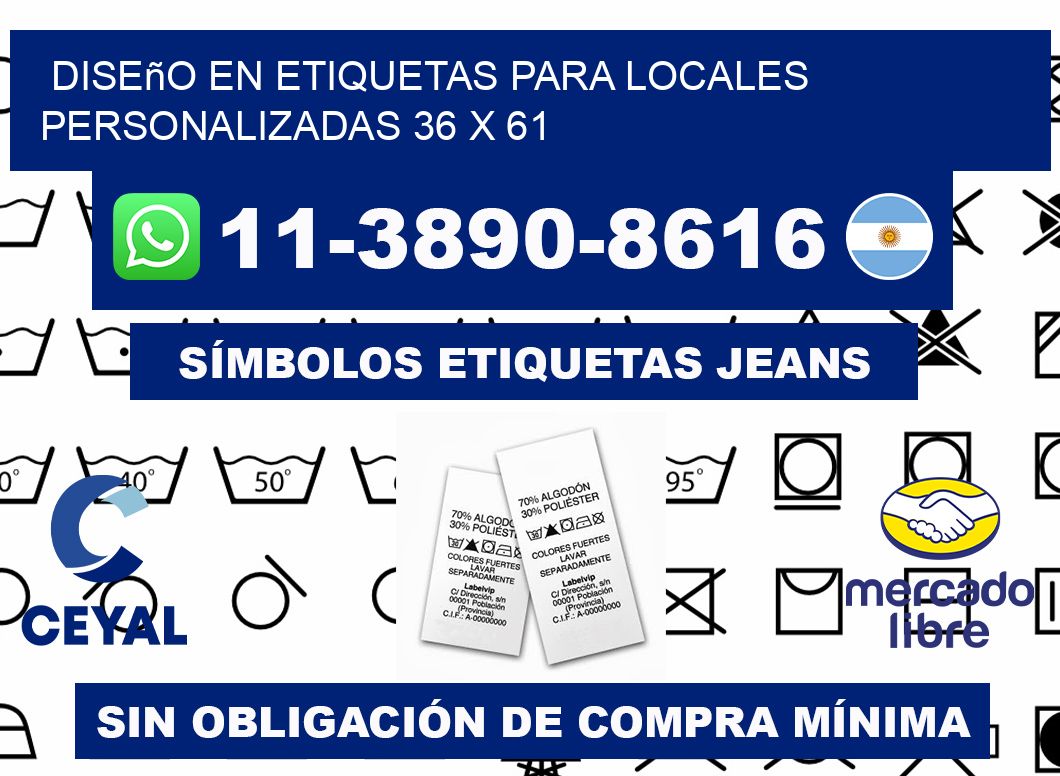 diseño en etiquetas para locales personalizadas 36 x 61