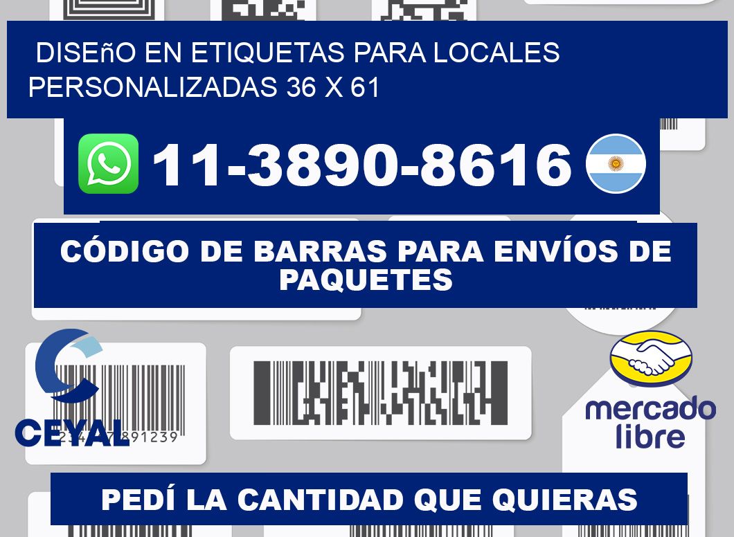 diseño en etiquetas para locales personalizadas 36 x 61