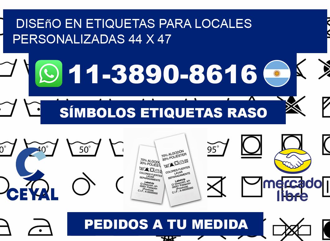 diseño en etiquetas para locales personalizadas 44 x 47