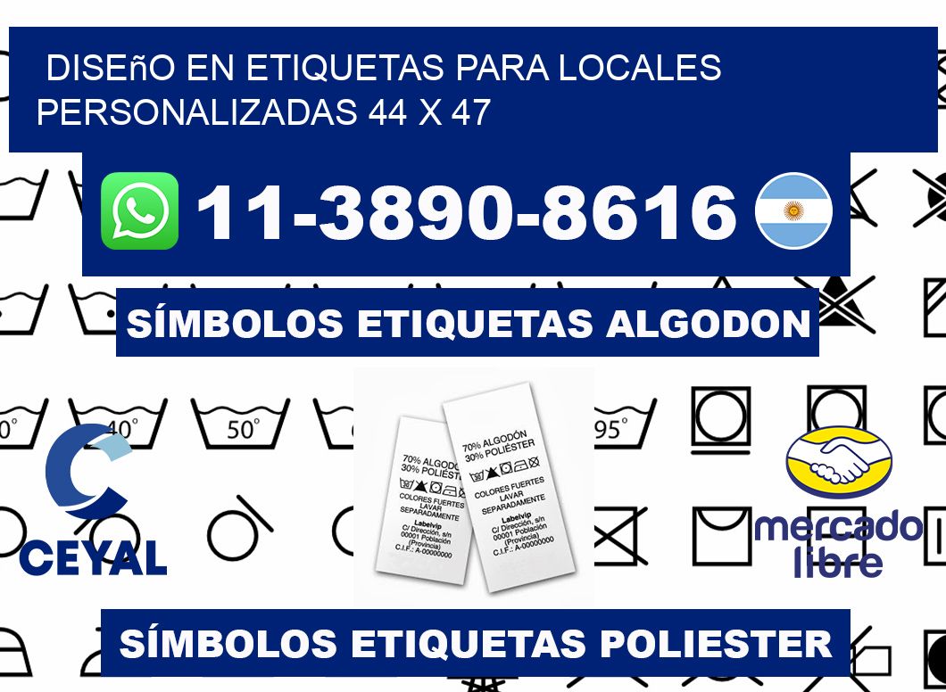 diseño en etiquetas para locales personalizadas 44 x 47