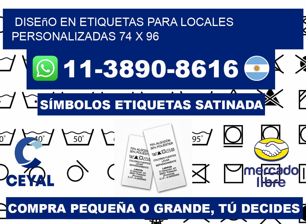 diseño en etiquetas para locales personalizadas 74 x 96