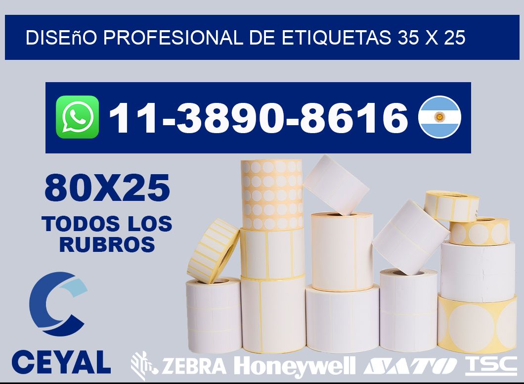diseño profesional de etiquetas 35 x 25