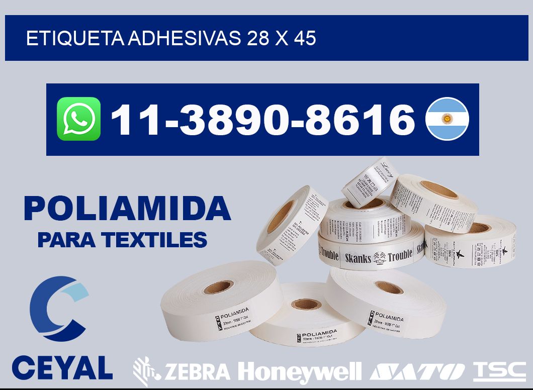 etiqueta adhesivas 28 x 45