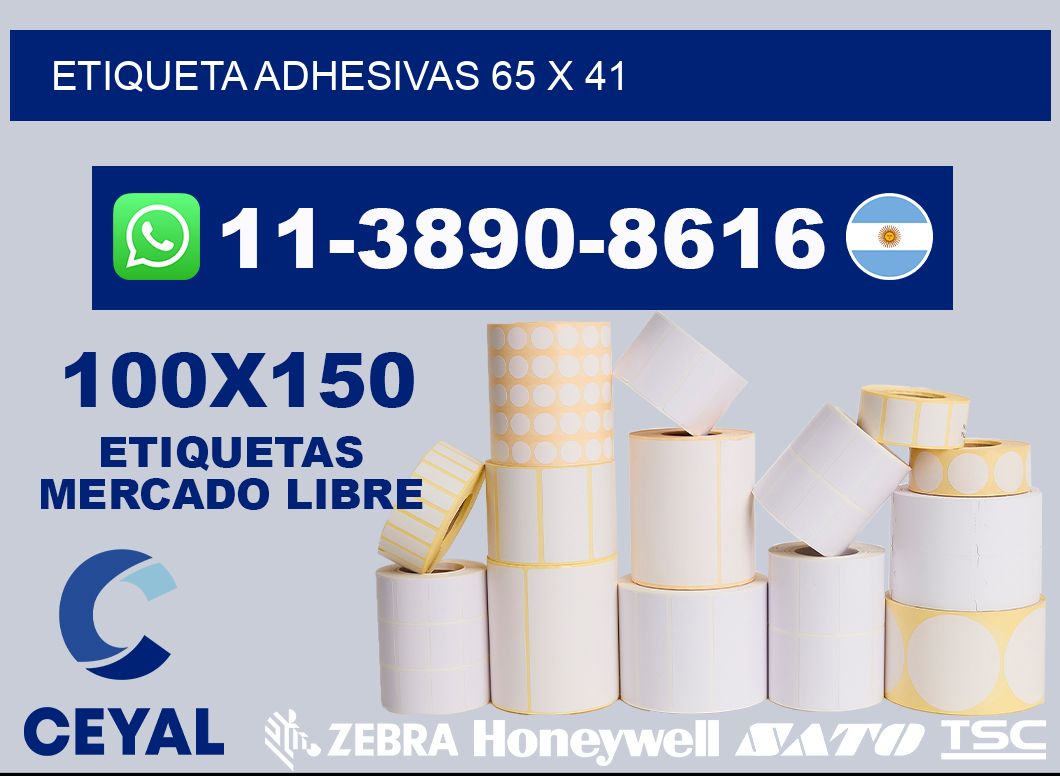 etiqueta adhesivas 65 x 41