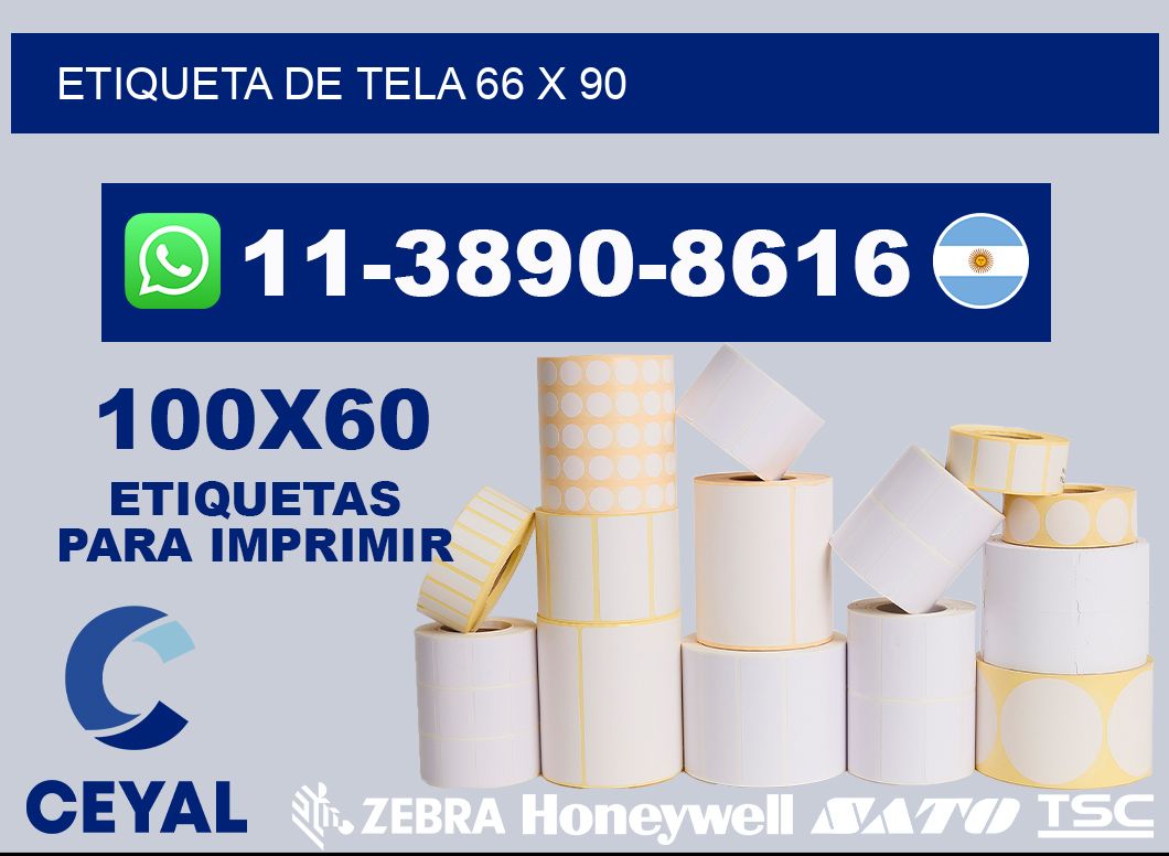 etiqueta de tela 66 x 90