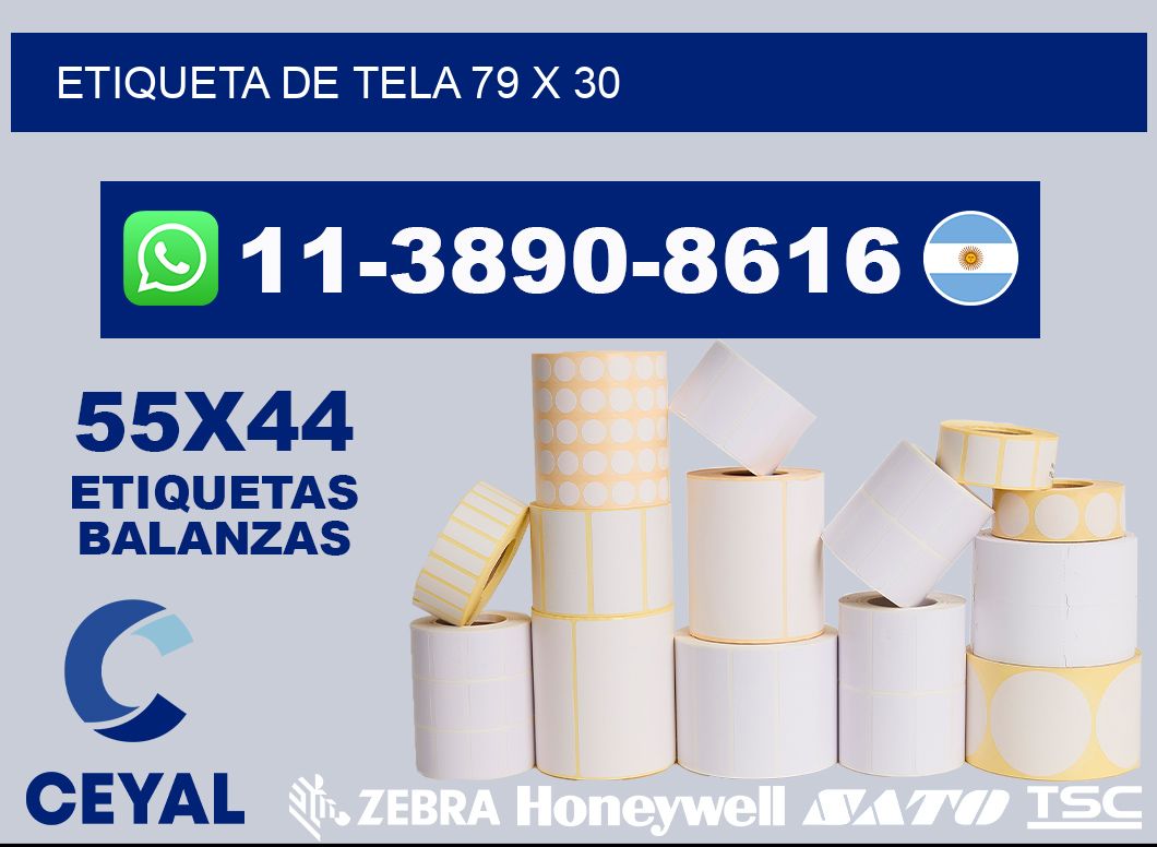 etiqueta de tela 79 x 30