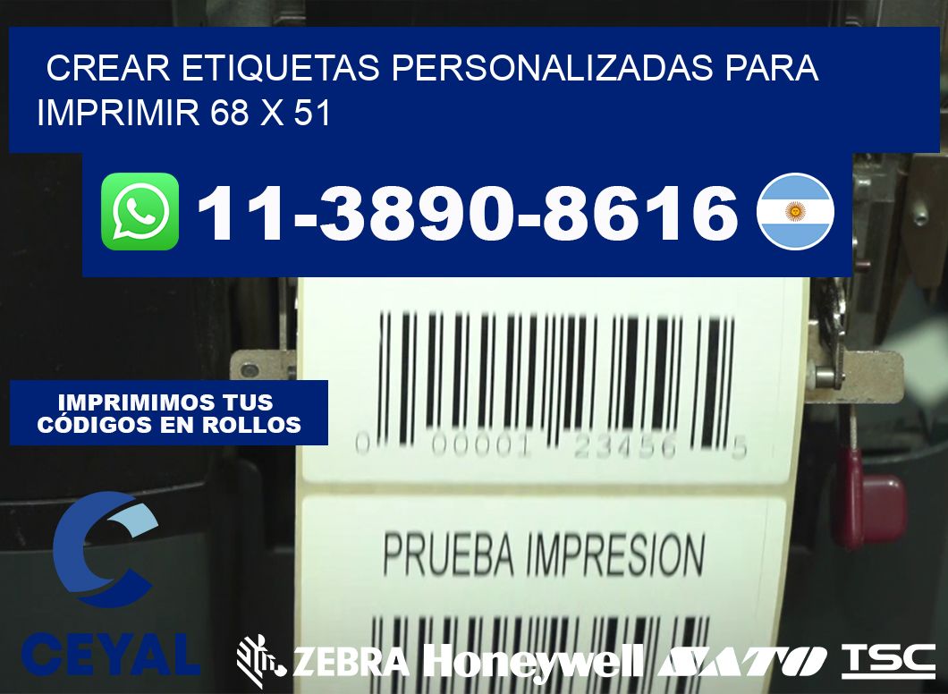 Crear etiquetas personalizadas para imprimir 68 x 51