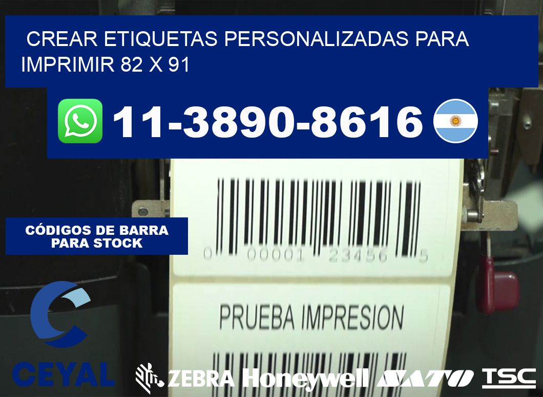 Crear etiquetas personalizadas para imprimir 82 x 91