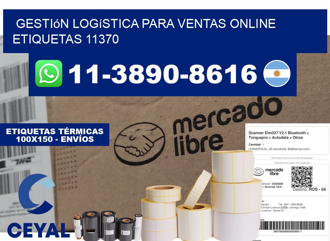 Gestión logística para ventas online  etiquetas 11370