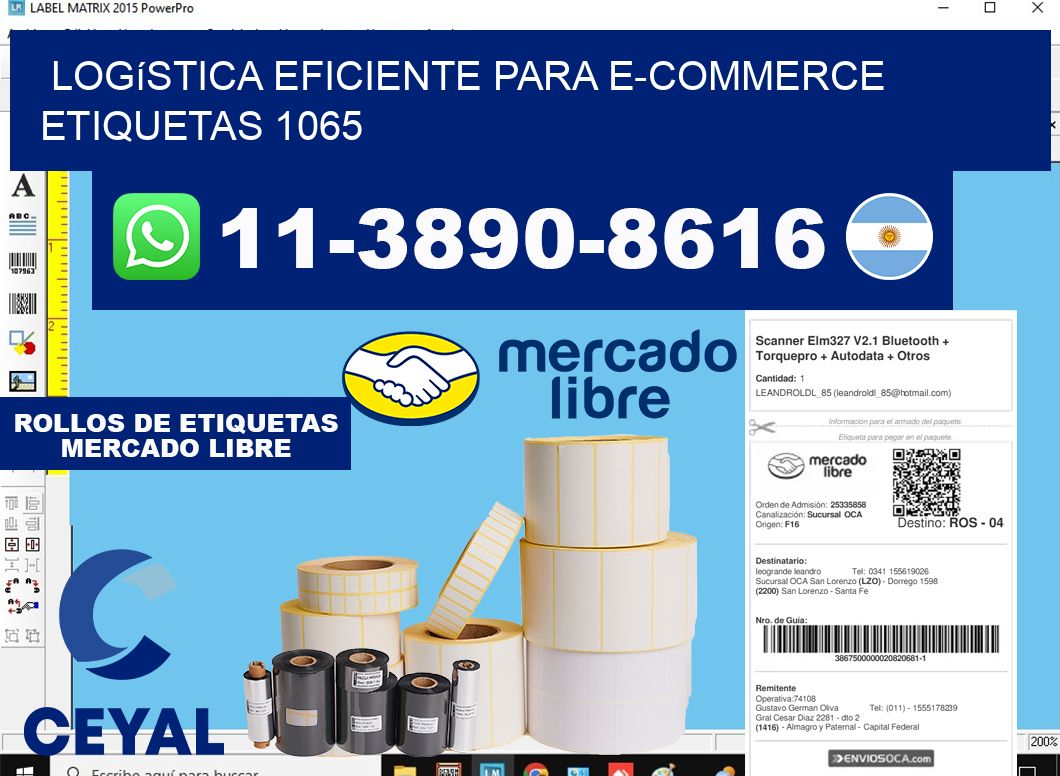 Logística eficiente para e-commerce etiquetas 1065