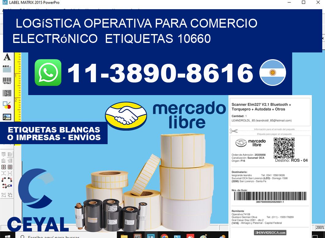 Logística operativa para comercio electrónico  etiquetas 10660