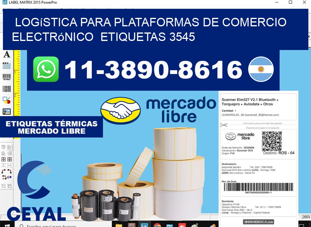 Logística para plataformas de comercio electrónico  etiquetas 3545