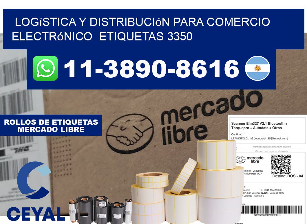 Logística y distribución para comercio electrónico  etiquetas 3350