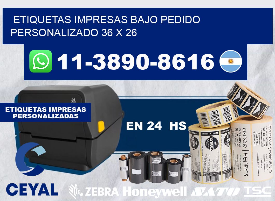 etiquetas impresas bajo pedido personalizado 36 x 26