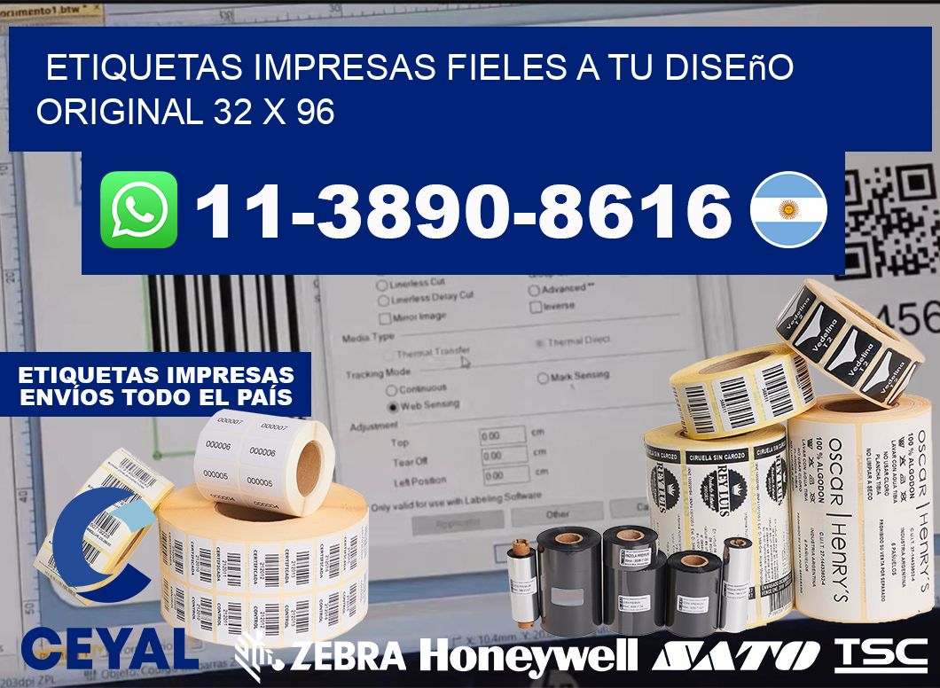 etiquetas impresas fieles a tu diseño original 32 x 96