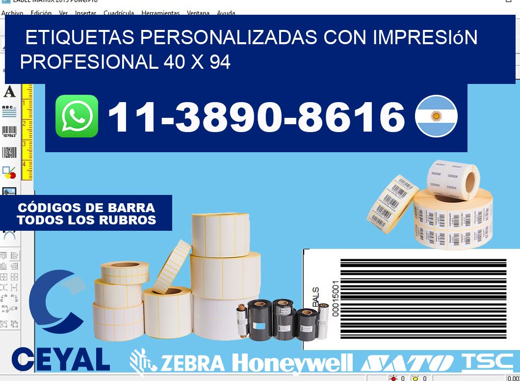 etiquetas personalizadas con impresión profesional 40 x 94