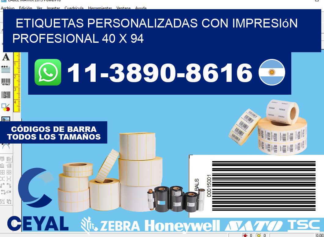 etiquetas personalizadas con impresión profesional 40 x 94