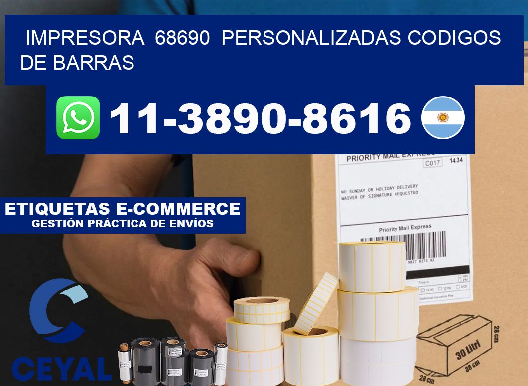impresora  68690  personalizadas codigos de barras