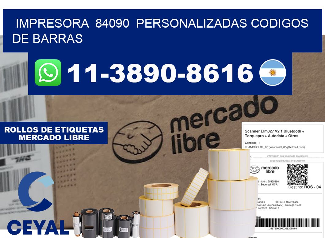 impresora 84090 personalizadas codigos de barras