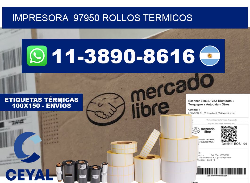 impresora  97950 rollos termicos