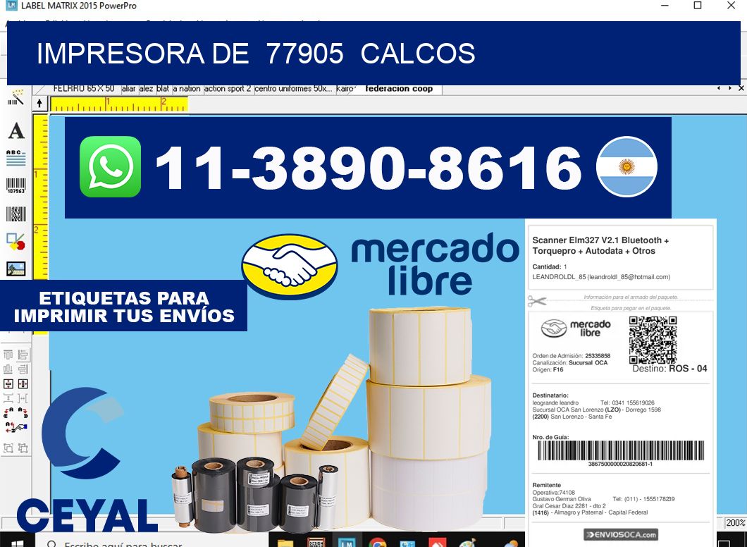 impresora de 77905 calcos