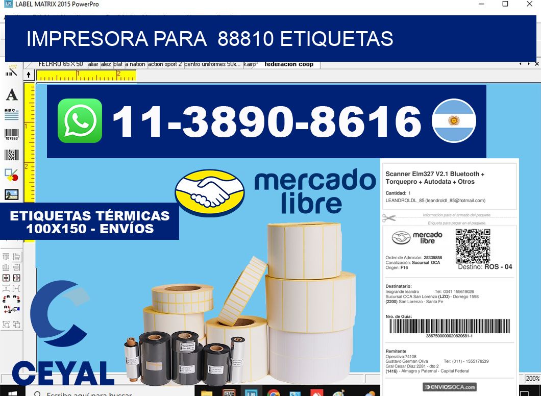 impresora para  88810 etiquetas