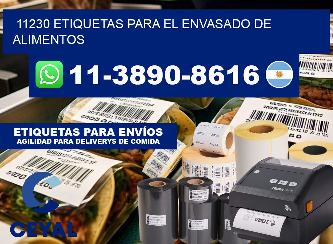 11230 etiquetas para el envasado de alimentos