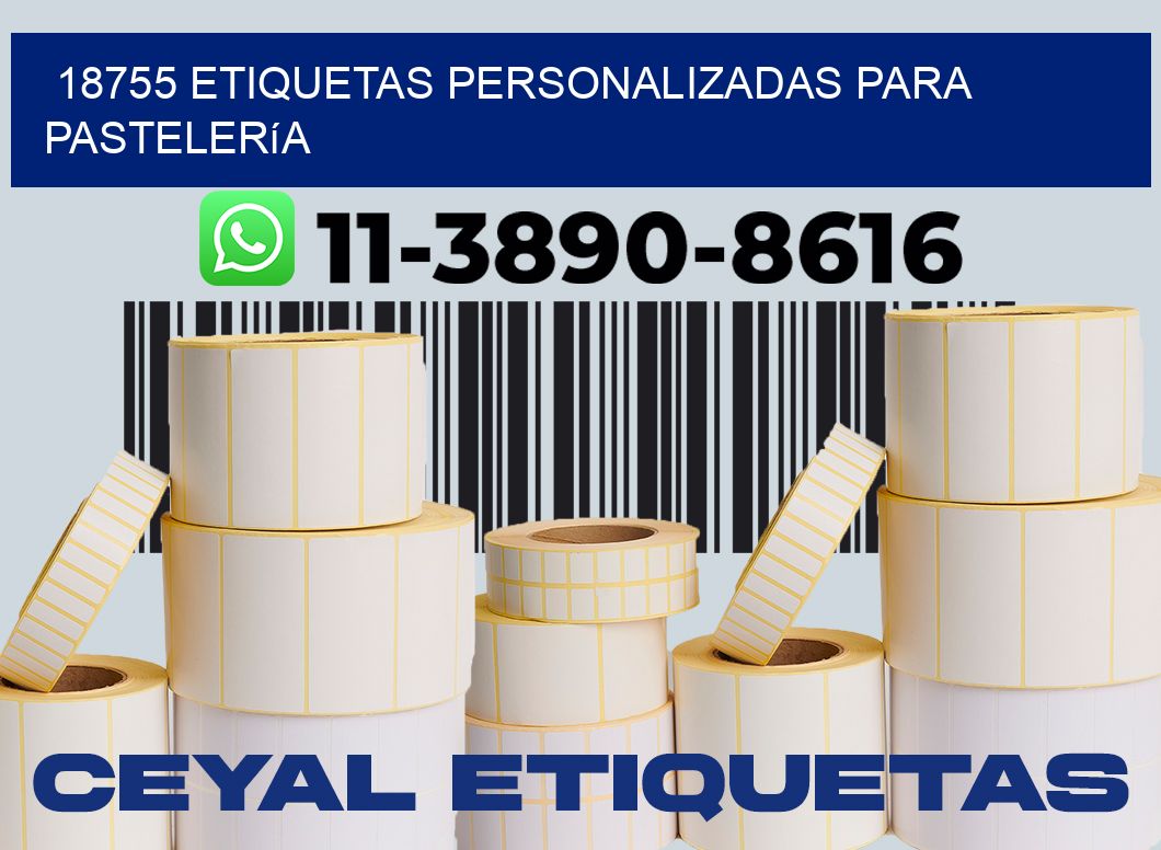 18755 etiquetas personalizadas para pastelería