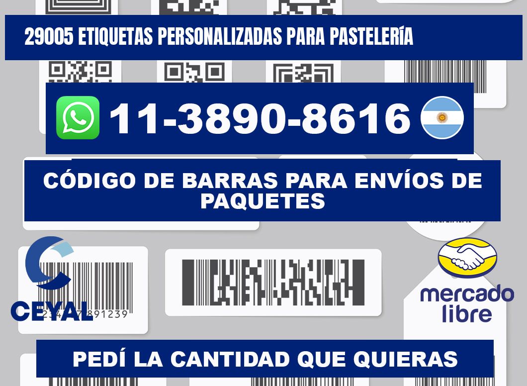 29005 etiquetas personalizadas para pastelería