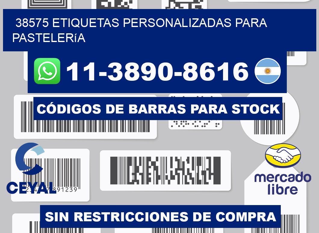 38575 etiquetas personalizadas para pastelería